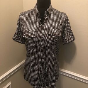 Short sleeve button down top